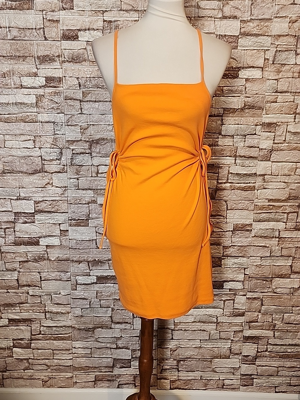 Zara Orange Sleeveless Dress